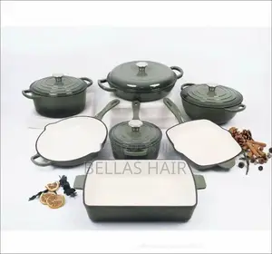 11pcs Set Enamel Cast Iron Cookware