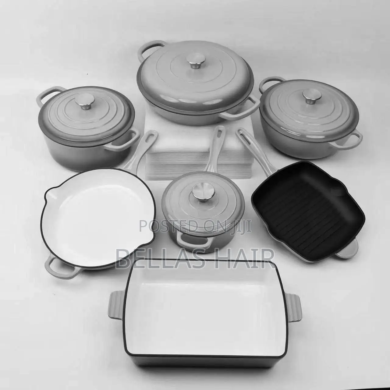 11pcs Set Enamel Cast Iron Cookware