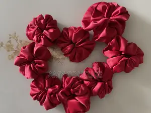 Luxury Red Scrunchie – Handmade