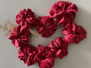 Luxury Red Scrunchie – Handmade