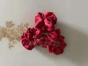 Luxury Red Scrunchie – Handmade
