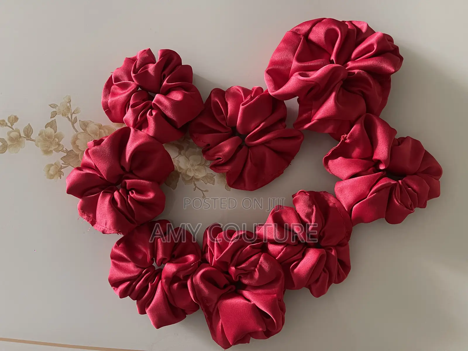 Luxury Red Scrunchie – Handmade