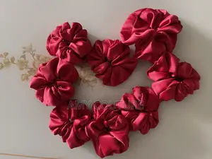 Luxury Red Scrunchie – Handmade