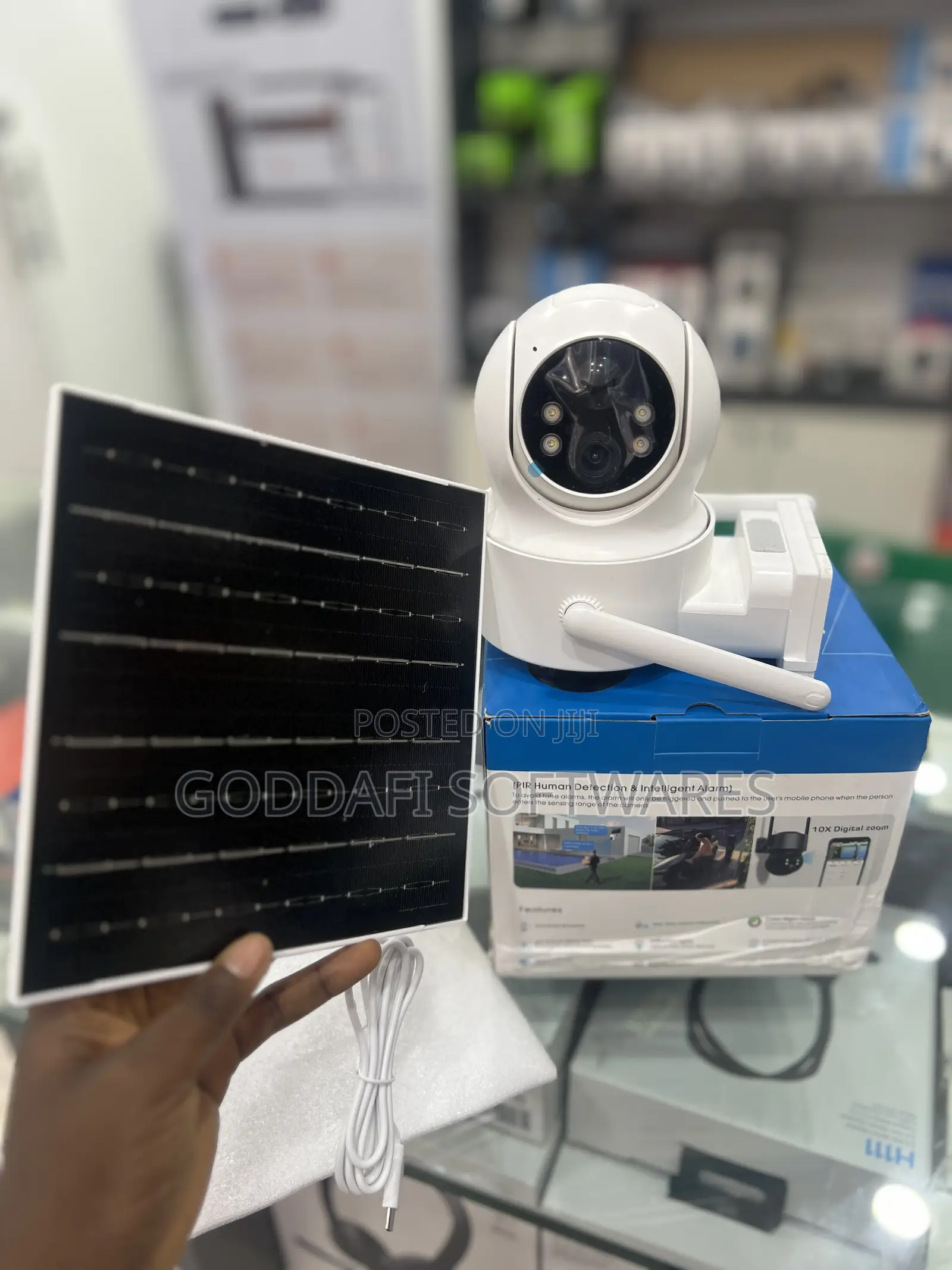 360 Wifi Solar Camera With Battery | Goddafi Stores