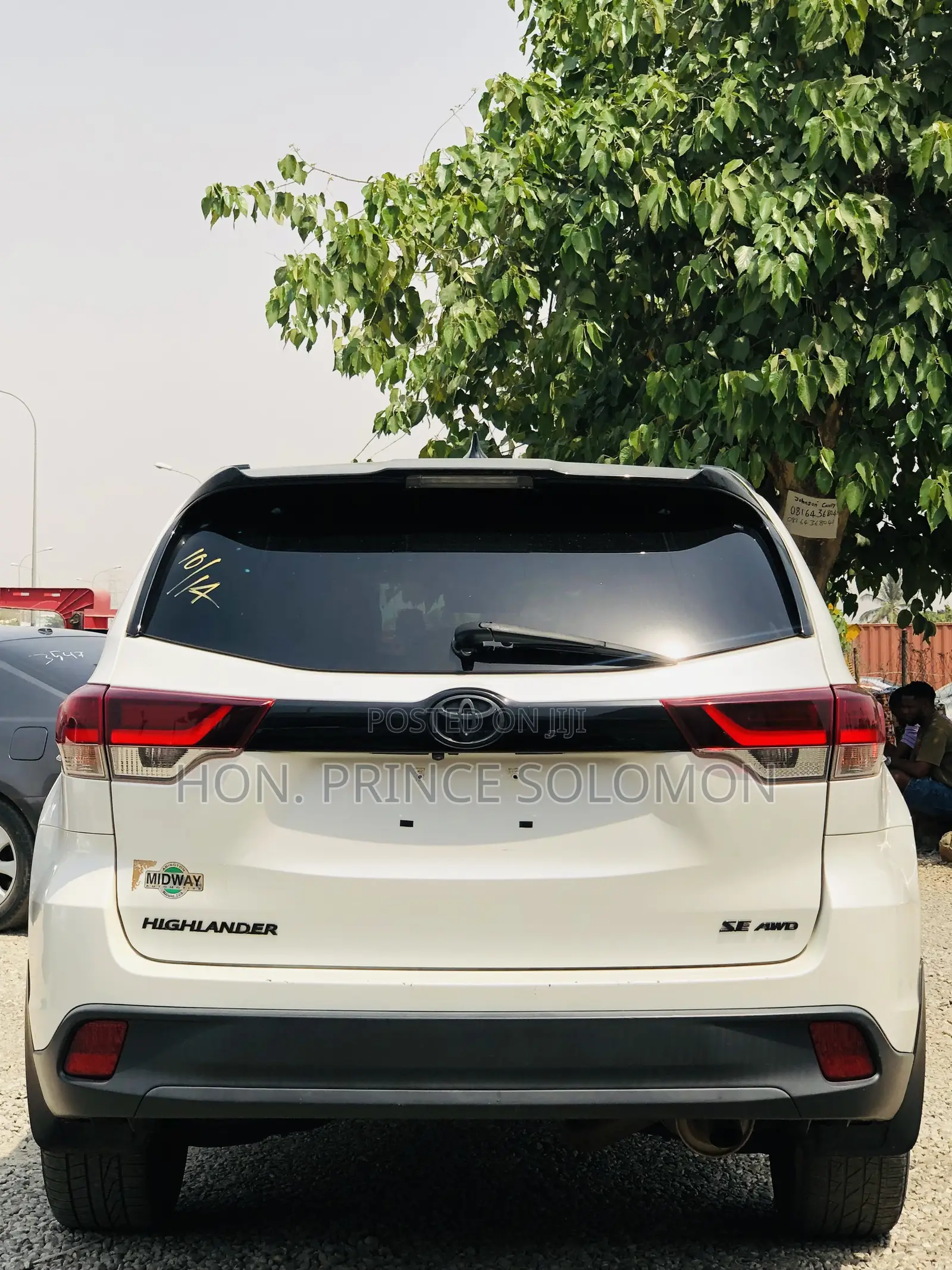Toyota Highlander SE 2019 Off white