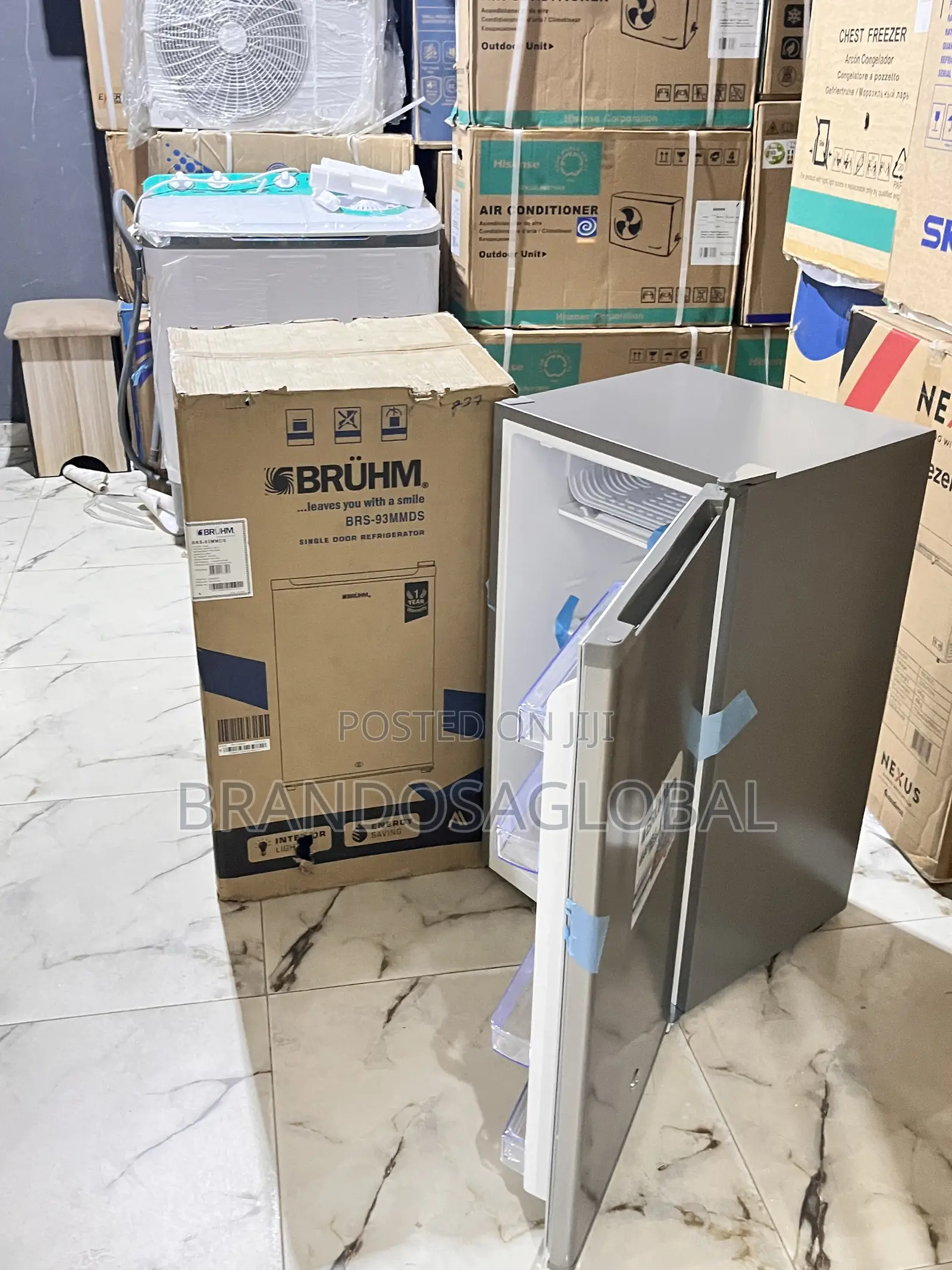 Bruhm 90l Compact Kitchen Fridge Brs93mmds