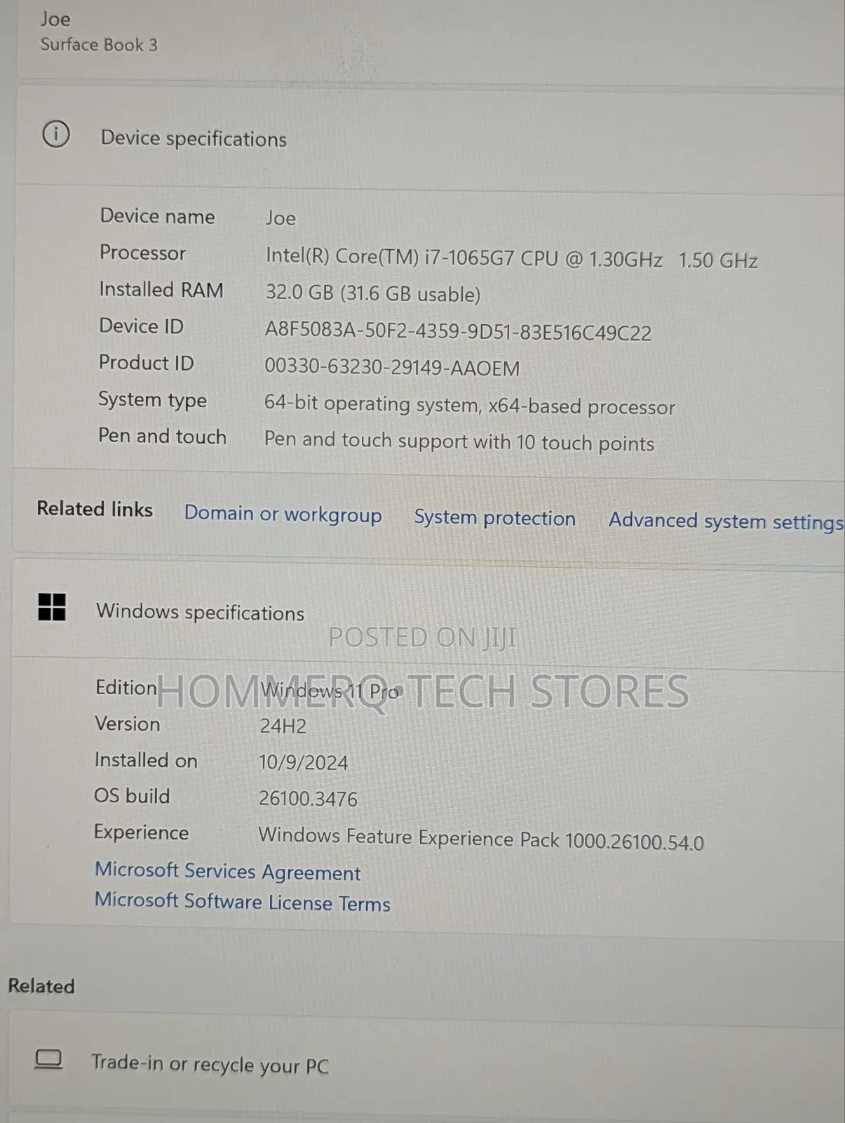 Laptop Microsoft Surface Book 3 32GB Intel Core i7 SSD 512GB