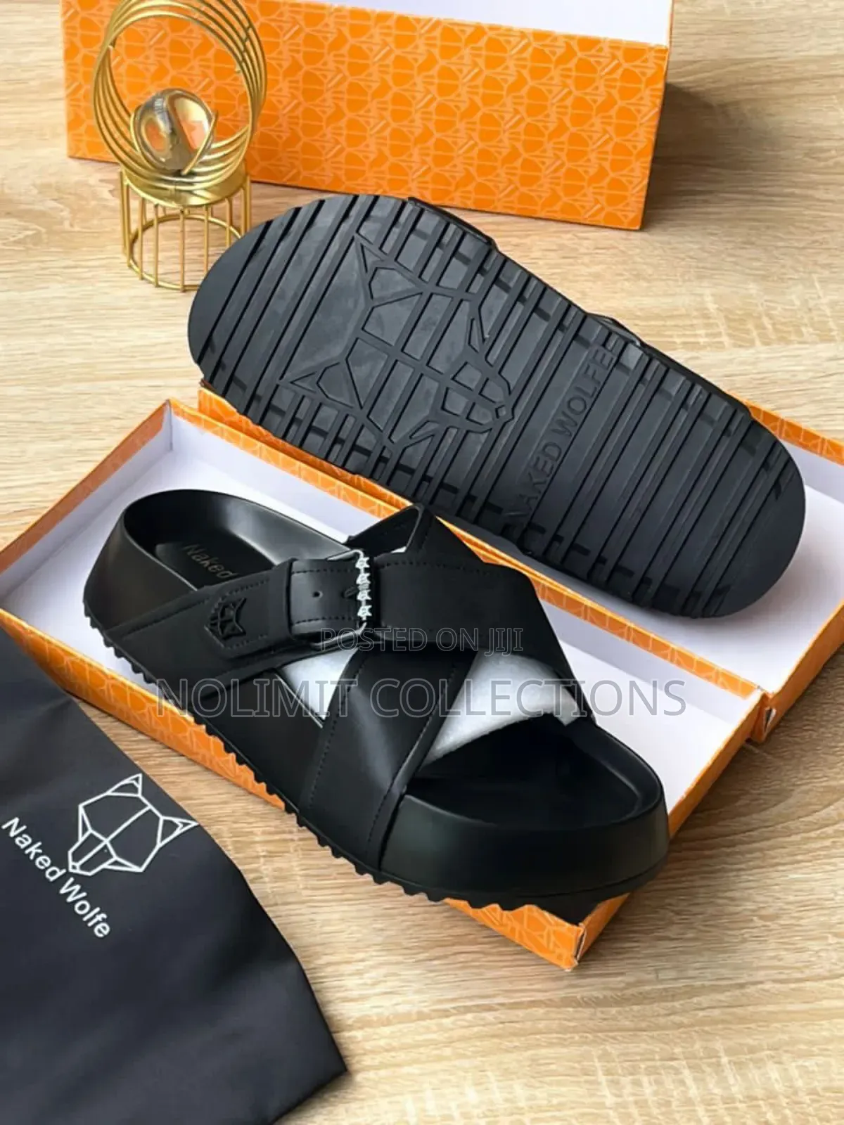 Naked Wolfe Leather Slides