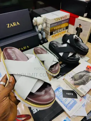 Zara Leather Palm Slippers