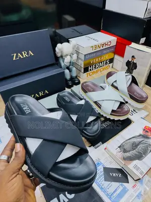 Zara Leather Palm Slippers