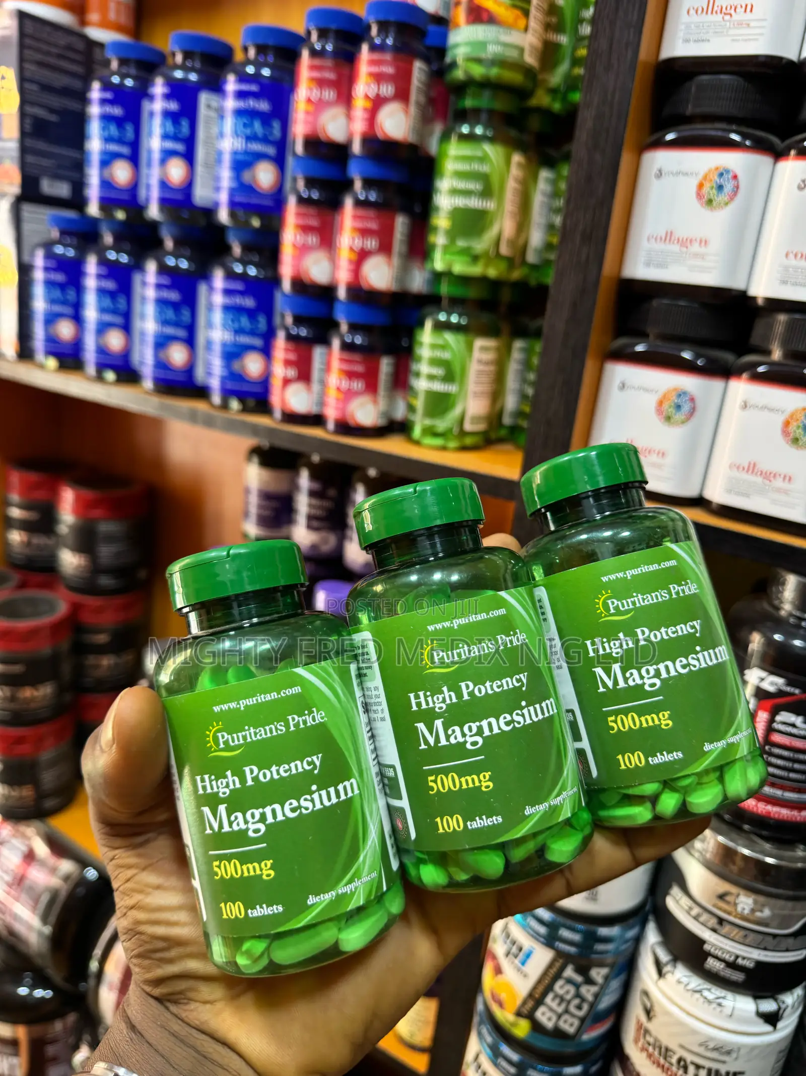 High Potency Magnesium Oxide 500mg (Puritans Pride)