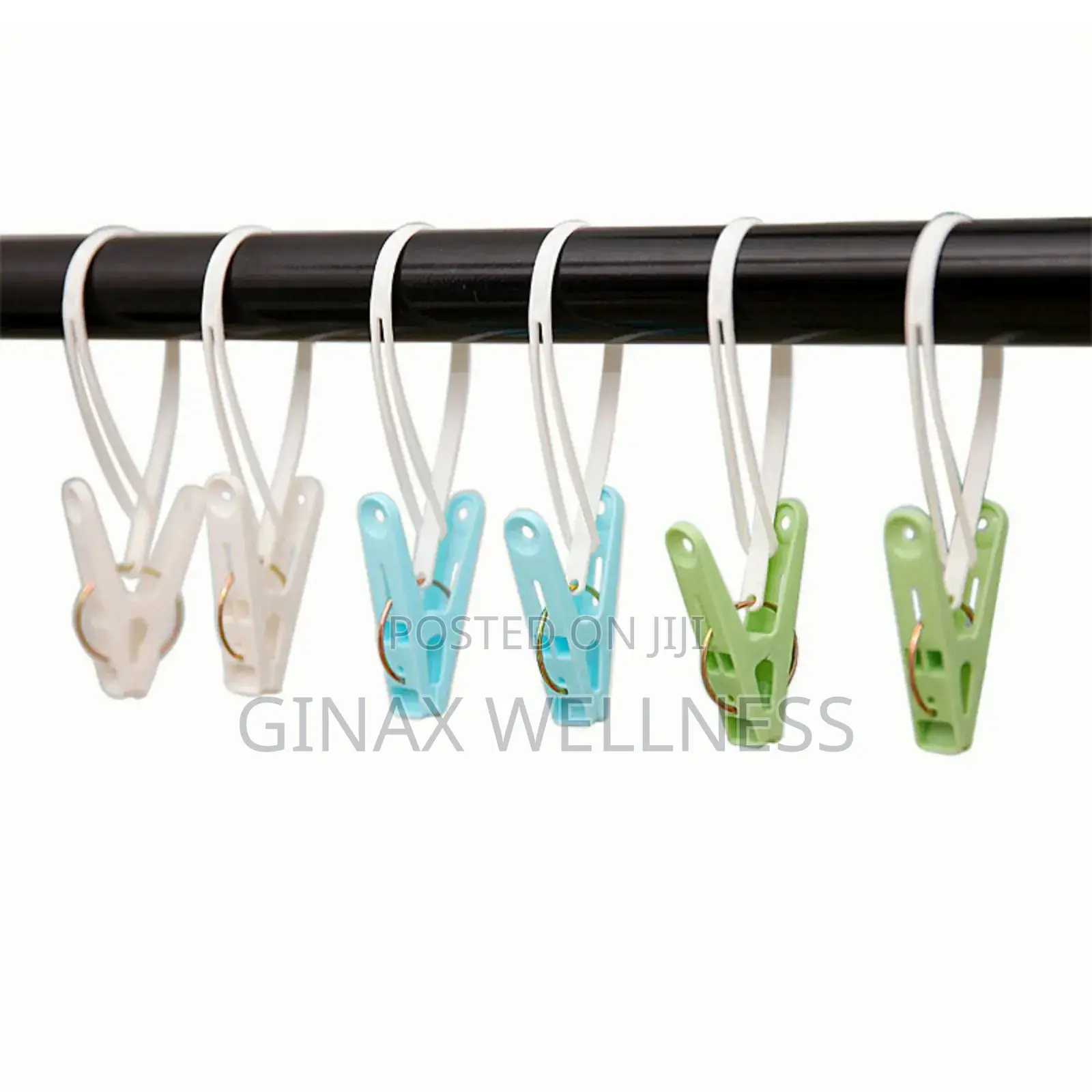 Clothes Pegs With Hanging Loop (24 Pieces Per Pack, Multi-Color Pack)