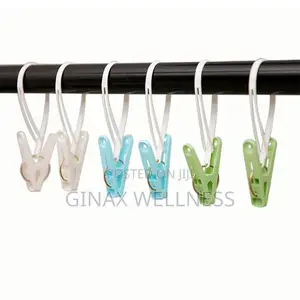 Clothes Pegs With Hanging Loop (24 Pieces Per Pack, Multi-Color Pack)