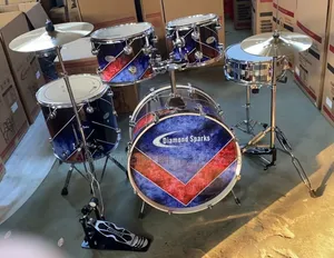 Complete 5 Pics Professional Diamond Sparks Drum Set and Promotion