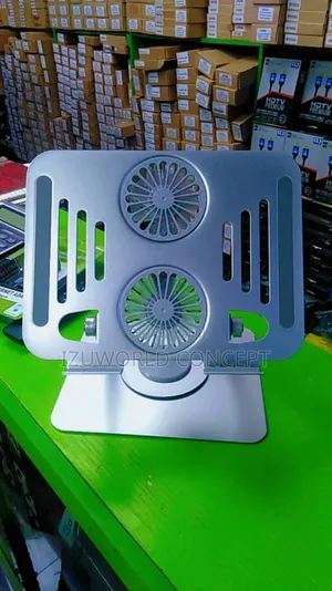Laptop  Stand With 360 Rotation and Double Cooling Fan