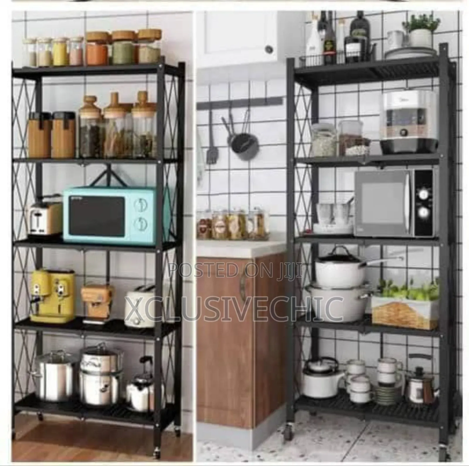 5 Layers Kitchen Foldable Storage Shelf / Rack