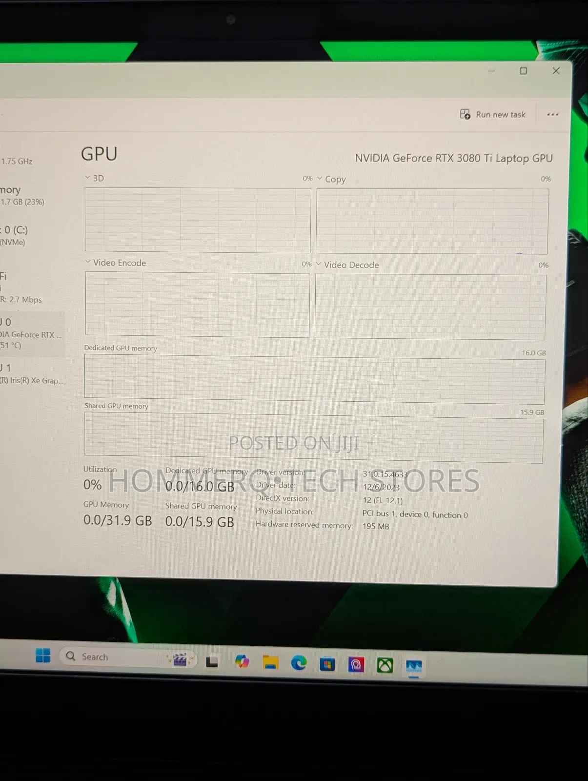Laptop MSI Vector GP66HX 12UGS 32GB Intel Core i9 SSD 1T