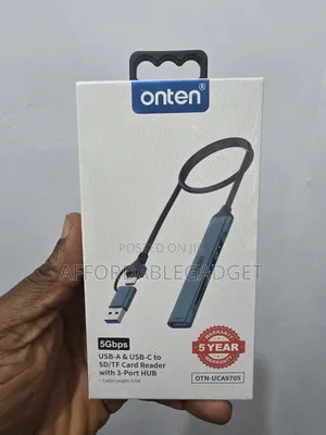 Usb a Usb C to Sd/Tf Card Reader With 3 Port Hub