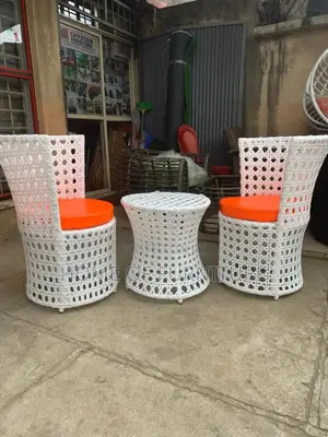 2 Rattan Chairs and Center Table Set – Cozy Outdoor/Indoor Furniture