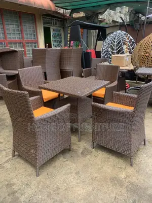 4-Seater Rattan Chair and Center Table Set– Outdoor/Indoor Furniture