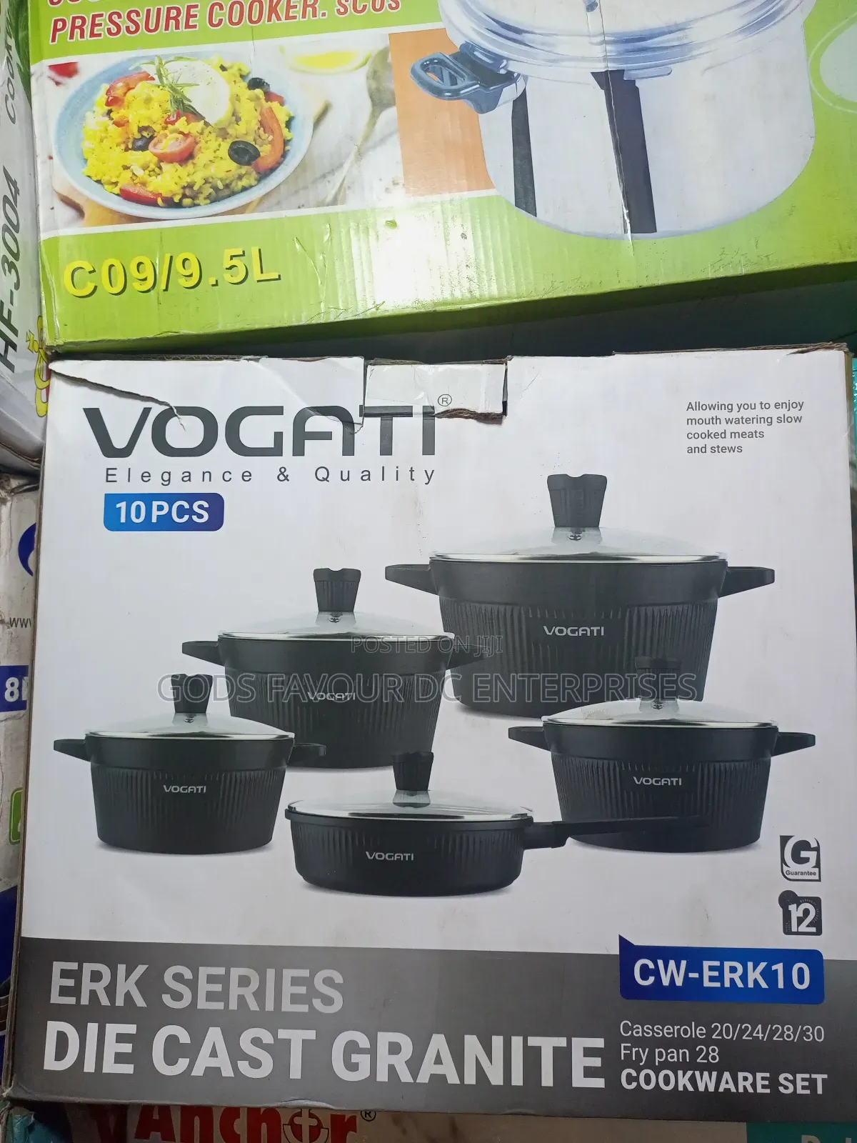 Vocati 10pcs Diecast Granite Cookware