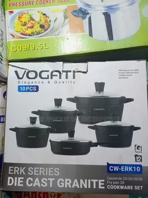 Vocati 10pcs Diecast Granite Cookware