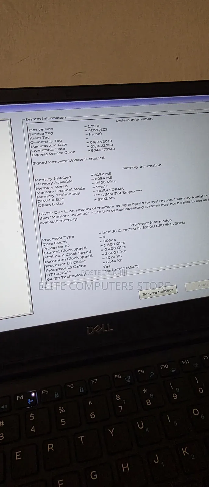 Laptop Dell Latitude 7490 8GB Intel Core i5 SSD 256GB