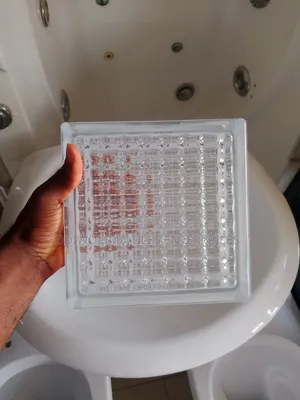 Christian White Glass Block
