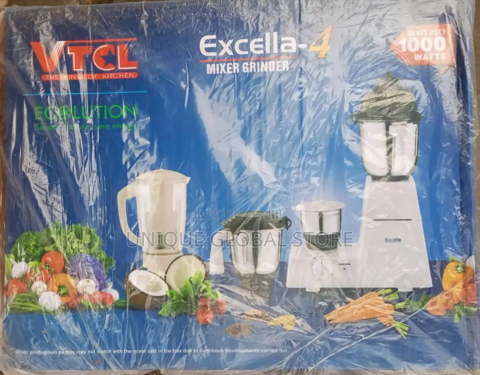 VTCL Excella-4 Heavy Duty Blender With Mixer /Grinder-1000w
