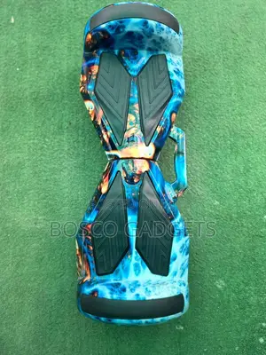 Blue Hoverboard With Bluetooth, Led Lights, 8-Inch Tires