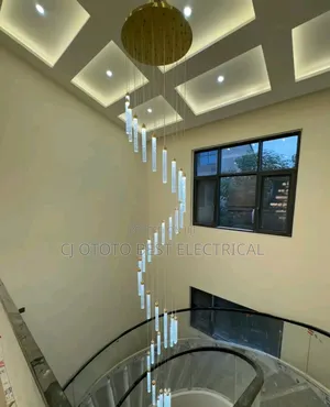 Led Long Staircase Luxurious Chandelier Light, Adjustable