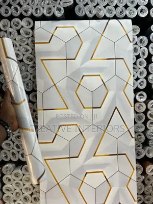 3d Gold/White Wallpaper
