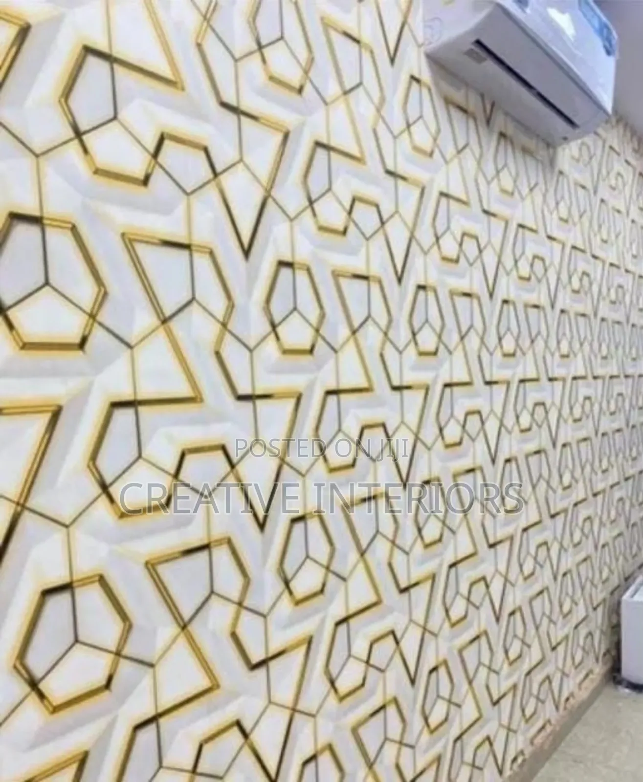 3d Gold/White Wallpaper