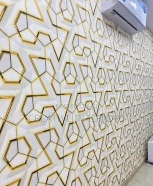 3d Gold/White Wallpaper