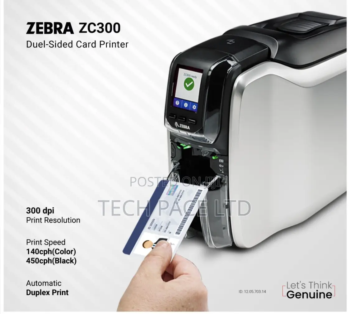 Zebra Zc300 Dua Sided Card Printer