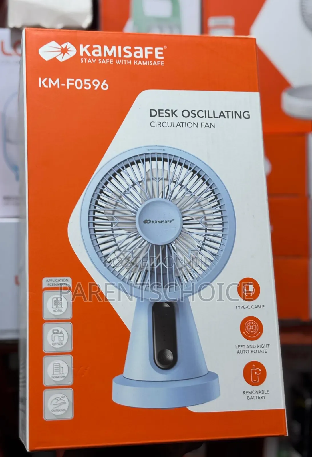 Kamisafe Rechargeable Table Fan