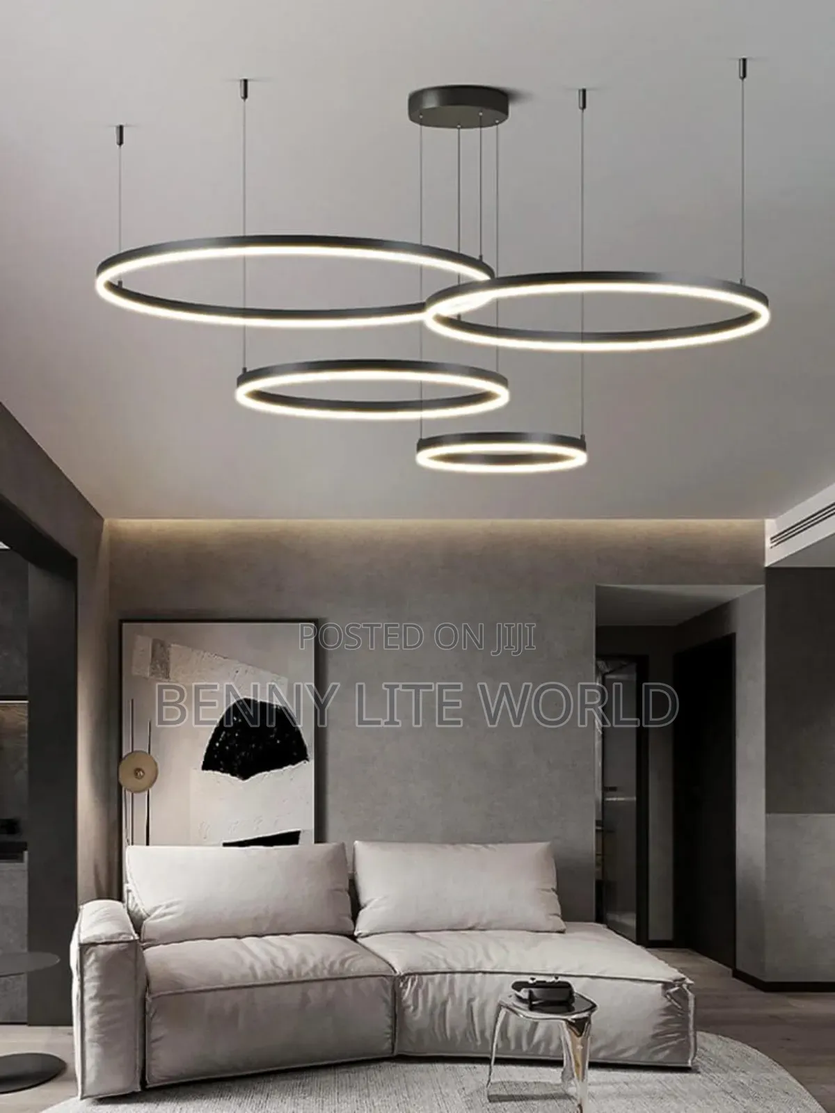 Modern Led Chandelier, Dimmable Remote Control Metal Acrylic Led Light
