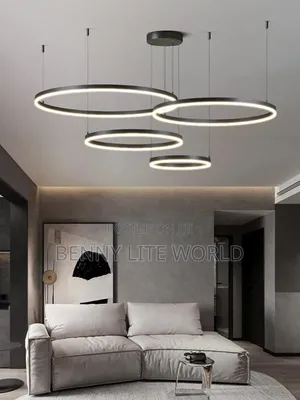 Modern Led Chandelier, Dimmable Remote Control Metal Acrylic Led Light