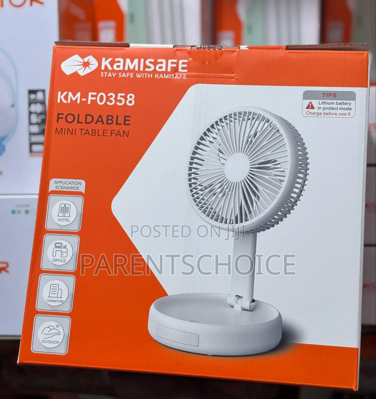 Kamisafe Foldable Rechargeable Table Fan