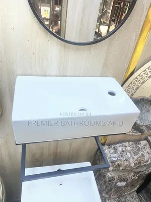 White Small Square Basin