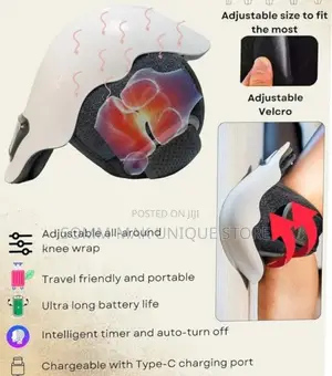 Cordless Knee Massager With Heat Therapy - Adjustable Heat Vibration