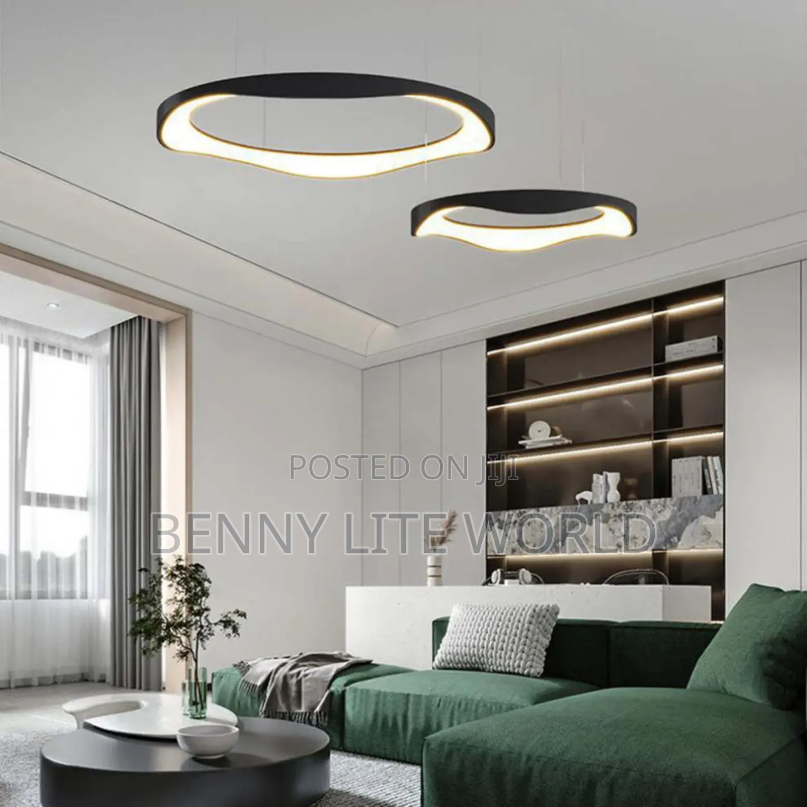 Black Led Modern Dropping Pendant Light