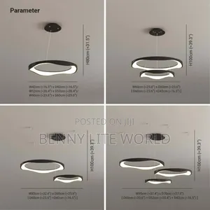Black Led Modern Dropping Pendant Light