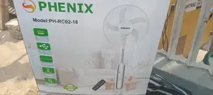 Phenix 18-Inch Solar Rechargeable Fan. Usb, Long-Lasting Battery