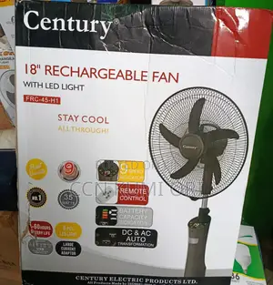 Century 18-inch Rechargeable Standing Fan. With Led Lights. Frc-14-h1