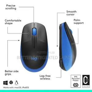 Logitech M190 Wireless Mouse Blue.
