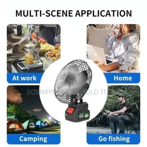 Portable Wireless Charging Fan With 1 Rechargeable Battery
