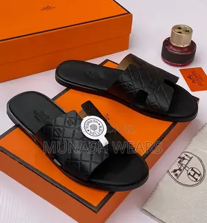 Hermes Leather Slipers For Men 40-46