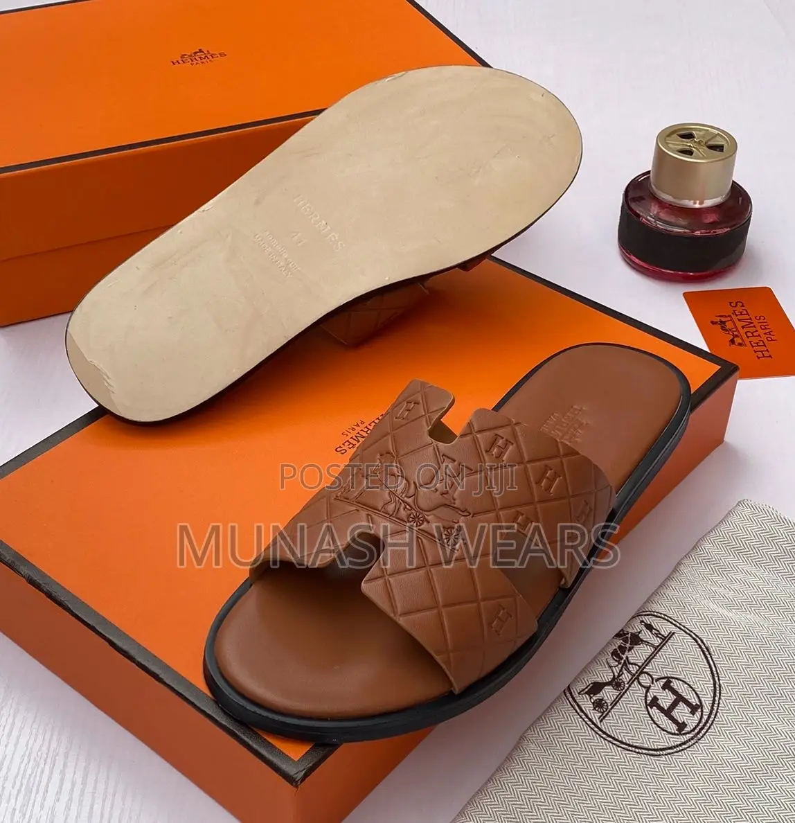 Hermes Leather Slipers For Men 40-46