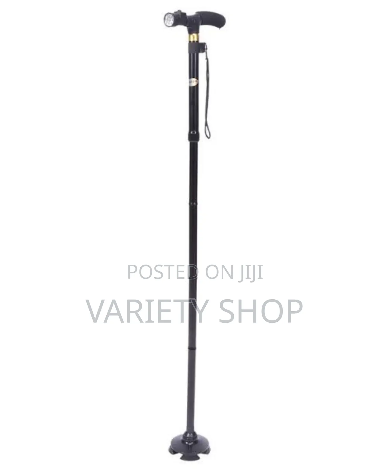 Folding Walking Stick With Torch | Height Adjustable With Pivoting
